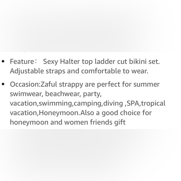 🆕 ZAFUL BLACK 2-PIECE BIKINI SET (S 4) - Picture 15 of 15